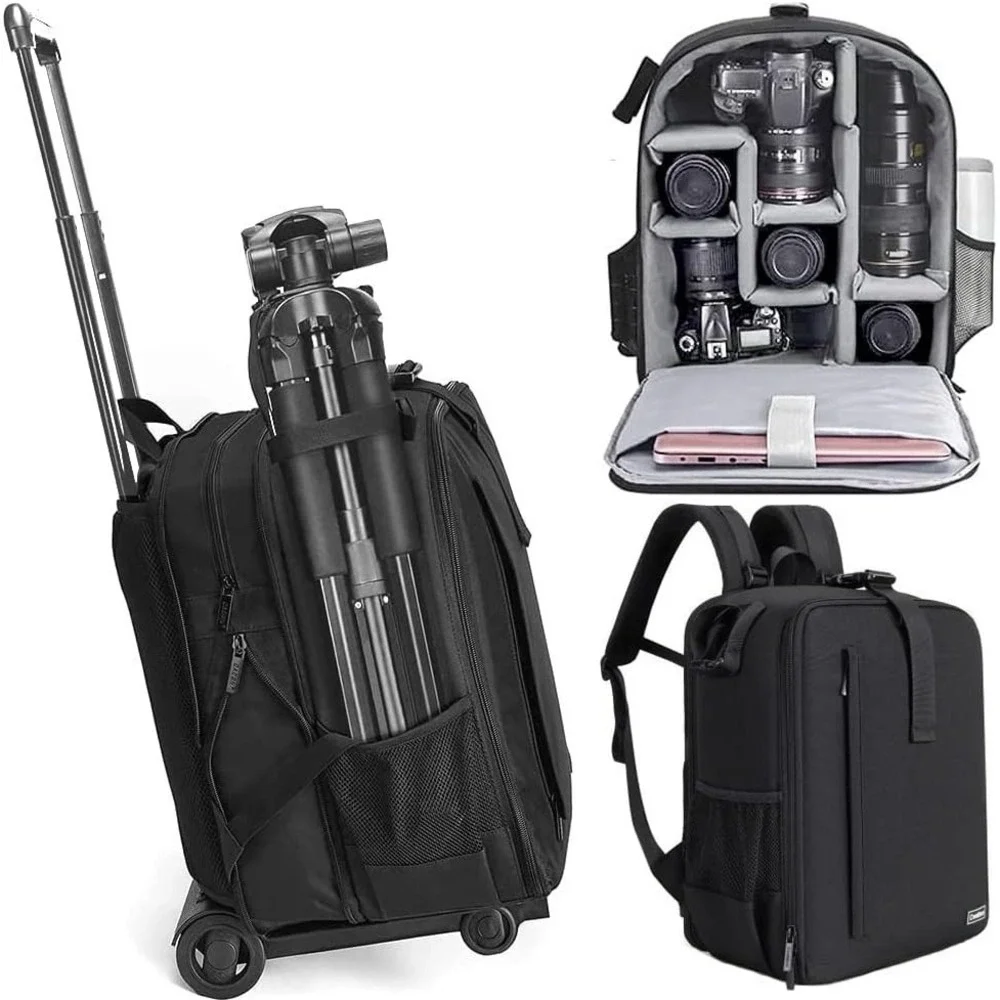 Cwatcun Camera Backpack 5.0 Large DSLR 900D‎ Waterproof 15.6